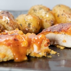 Chicken Parmy & Mini Roasties