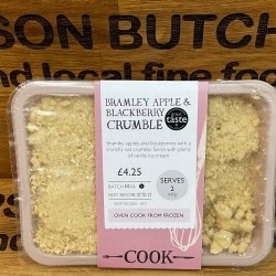 Apple and blackberry Crumble